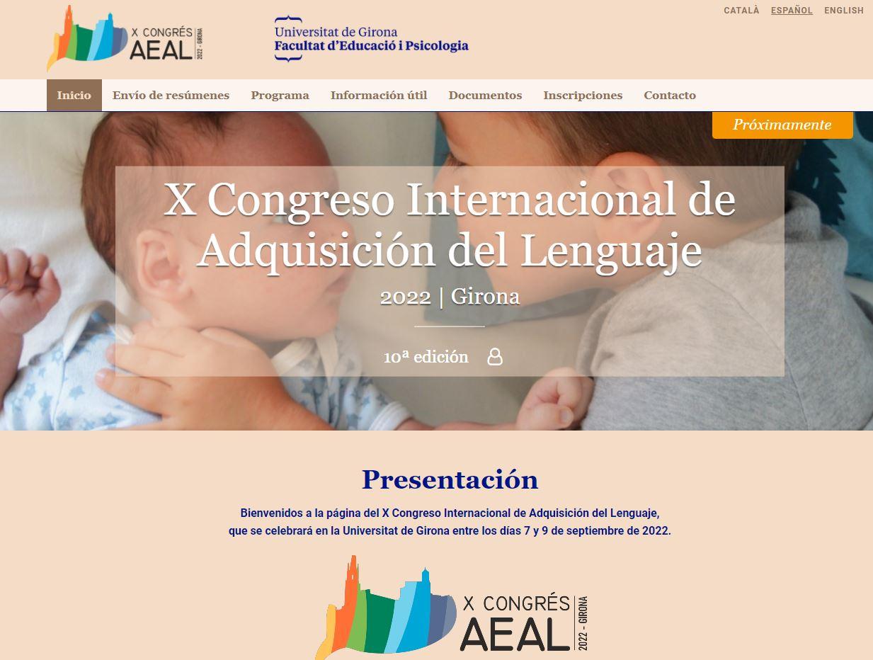 X Congreso AEAL (Asociación para el Estudio de la Adquisición del Lenguaje)